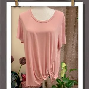 Pink Knot Twist Top Tee